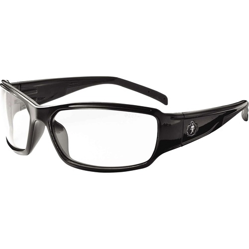 Ergodyne Thor Safety Glasses, Clear Lens, Black Nylon Frame, ANSI Z87.1 High Velocity Impact, MIL-PRF 32432 Ballistic Rated