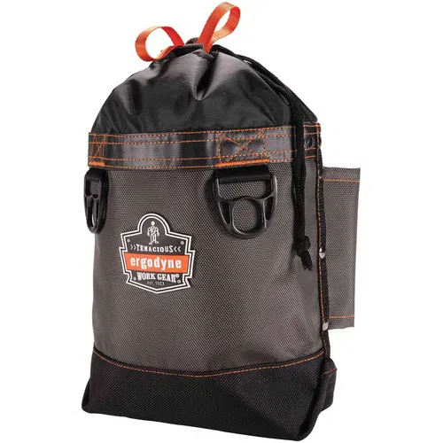 Ergodyne, Carrying Case, Arsenal, Topped Bolt Bag Tool Pouch, Top Drawstring, Drop-Resistant, 1680D Polyester, 9" H x 5" W x 10" D, Gray