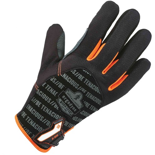 Ergodyne Work Gloves, ProFlex 810, Reinforced Ax Suede Palm, Polyester Mesh, Thermal Protection, 12.5 in Length, Medium, Black, 2/Pair