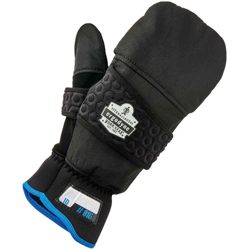 Ergodyne Work Gloves, ProFlex 816, Thermal Flip-Top, Microfleece Lined, Synthetic Leather Palm, Reflective Accents, Medium, 2/Pair