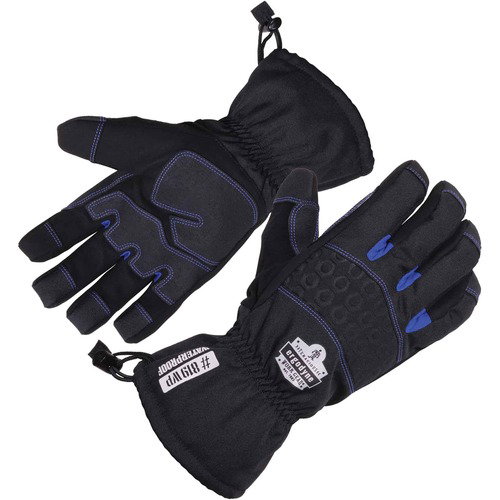 Ergodyne ProFlex Work Gloves, Thermal Waterproof, 3M Thinsulate 70g/40g, Gauntlet Cuff, Touchscreen Capable, Reinforced Palm, Small, 2/Pair