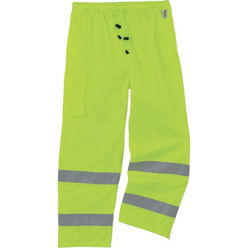 Ergodyne GloWear 8915 Rain Pants, Class E Hi-Vis, 3X-Large (44-52 in Waist), Lime, 300D Oxford Polyester, Waterproof, Zippered Leg