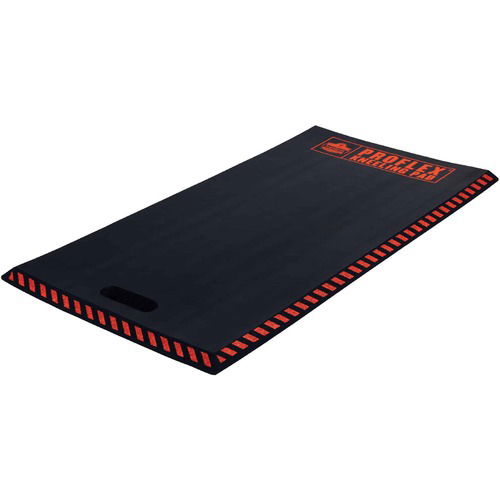 Ergodyne Kneeling Pad, ProFlex 390, XL 18" x 36" x 1", Black NBR Foam, Handle, Beveled Edges