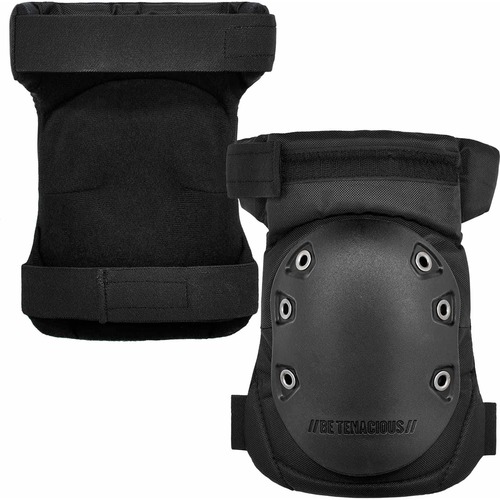 Ergodyne ProFlex 435HL Cap Hinged Rubber Cap Gel Knee Pad - Black - Foam, Gel, Nitrile Butadiene Rubber (NBR) Foam, Elastic, Rubber - 2 / Pair