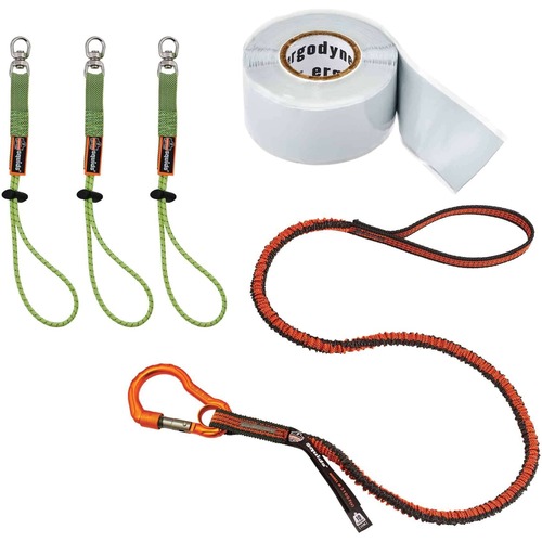 Ergodyne 3182 Tool Tethering Kit - 10lbs / 4.5kg - Anodized Aluminum Alloy, Elastic - 1 Each