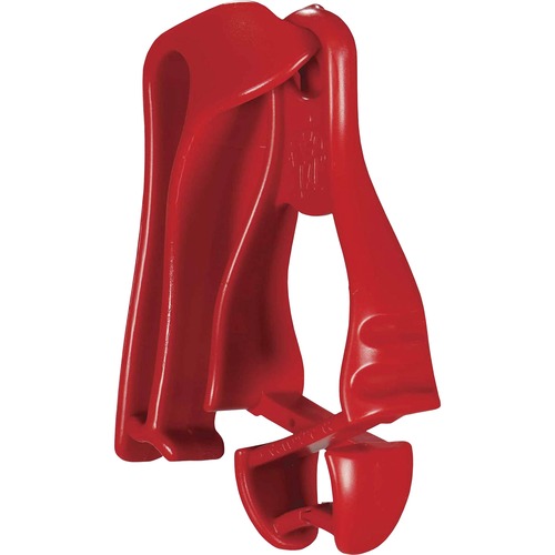 Ergodyne Squids Glove Clip, Belt-Mount, Breakaway, 2" W x 1" D x 4" H, 1/2" Jaw Opening, Red Acetal Copolymer/Thermoplastic Polyurethane, 6/CT