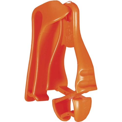 Ergodyne Glove Clip, Belt-Mount, Squids, 2" x 1" x 4", Orange, Breakaway Jaw Opens 1/2", Nonconductive Acetal Copolymer/TPU, 6/CT