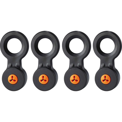 Ergodyne 3740 Hand Tool Attachment Trap - Slips (4-Pack) - 0.5" Height x 4" Width - Orange, Black - Acrylonitrile Butadiene Styrene (ABS) - 4 / Pack