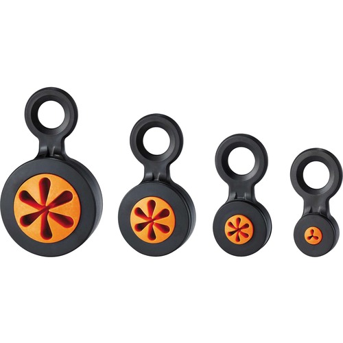 Ergodyne 3740 Hand Tool Attachment Trap - Slips (4-Pack) - 0.8" Height x 4" Width - Orange, Black - Acrylonitrile Butadiene Styrene (ABS) - 4 / Pack