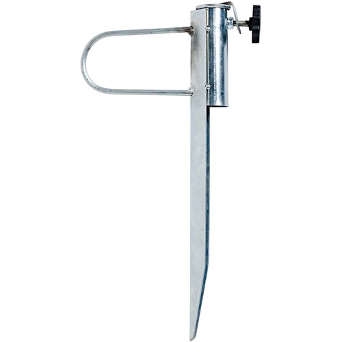 Ergodyne Shax Ground Spike, 16.3" W x 2" H, Silver, Side Handle, Side Bolt, for Work Umbrella