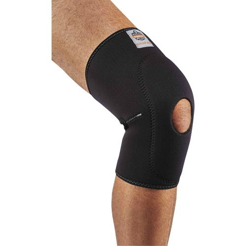 Ergodyne, Knee Sleeve, ProFlex 615, Open Patella, Anterior Pad, XL, Neoprene/Spandex, Black
