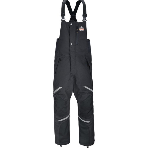 Ergodyne 6471 Thermal Bibs - Bib Overall - Large - Black - 1600D Nylon, 500D Nylon
