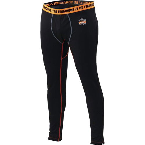 Ergodyne Base Layer Thermal Bottoms, N-Ferno, XL, Midweight 240g, Stretch Fit, Moisture-Wicking, Anti-Odor, Black