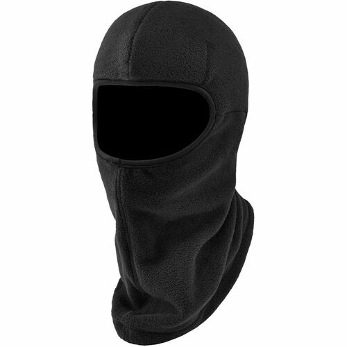 Ergodyne 6893Z Balaclava with Zipper for Bump Cap Insert - Polyester - Black