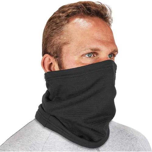 Ergodyne N-Ferno Neck Gaiter, Flame-Resistant, NFPA 70E/2112 Compliant, Polartec FR Power Grid Fleece, Moisture-Wicking, Navy
