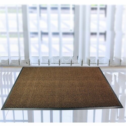 Floortex Floor Mat, Doortex Advantagemat, 36" x 60" x 0.25", Brown Polypropylene, Anti-Slip Vinyl Backing