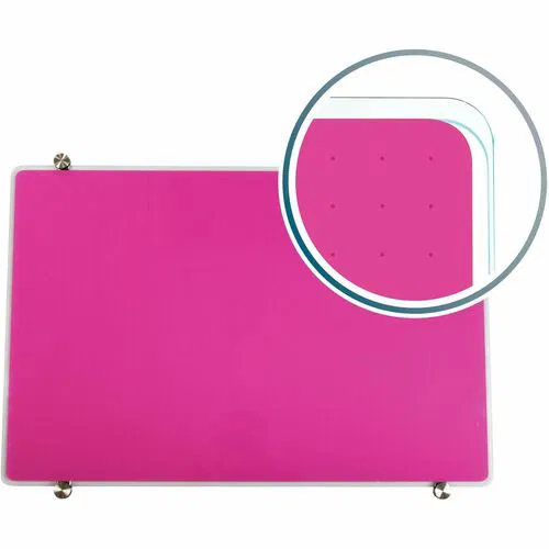 Floortex Dry Erase Board, Wall-Mount, Viztex Glacier, 30" x 40", Violet Tempered Glass, Dotted Grid, Magnetic Backing