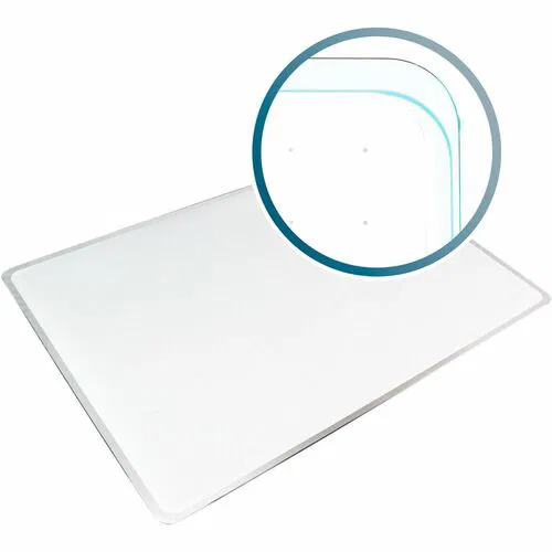 Floortex Dry Erase Board, Office/Home, Viztex Glacier, 30" x 40", White Tempered Glass, Magnetic, Multi-Grid