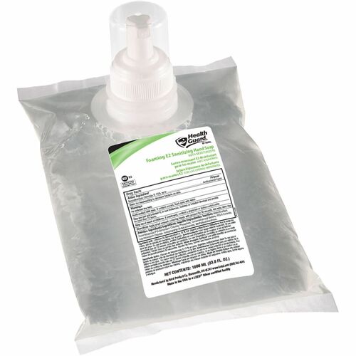 Health Guard Foaming E2 Sanitizing Hand Soap, 1.06 qt, Antibacterial, Fragrance-Free, NSF E2 Registered, for EZ Foam Dispensers, 6/PK
