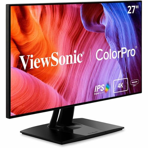 ViewSonic VP2768a-4K 27 Inch Premium IPS 4K Monitor with Advanced Ergonomics, ColorPro 100% sRGB Rec 709, 14-bit 3D LUT, Eye Care, HDMI, USB C, DisplayPort for Professional Home and Office - 27" ColorPro Monitor - In-plane Switching (IPS) Technology - 4K 