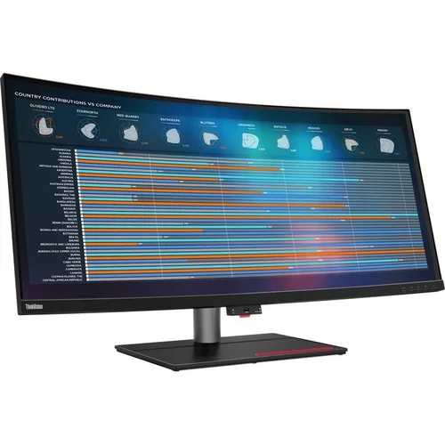 Lenovo ThinkVision P40w-20 39.7" 5K2K WUHD Curved Screen WLED LCD Monitor - 21:9 - Raven Black - 40" Class - In-plane Switching (IPS) Technology - 5120 x 2160 - 1.07 Billion Colors - 300 Nit - 4 ms - 75 Hz Refresh Rate - HDMI - DisplayPort - USB Hub, KVM 