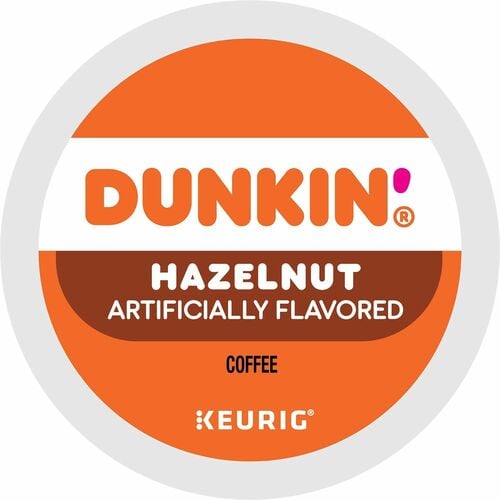 Dunkin' Hazelnut K-Cup Coffee, Medium-Roast, for Keurig Brewer, 22/Box