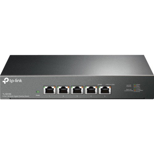 TP-Link TL-SX105 - 5 Port 10G/Multi-Gig Unmanaged Ethernet Switch - Limited Lifetime Protection - Desktop/Wall-Mount - Plug & Play - Fanless - Sturdy Metal Casing - Speed Auto-Negotiation