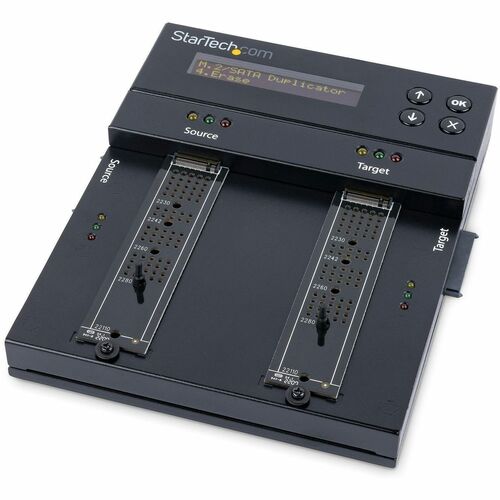 StarTech.com 1 to 1 NVMe/SATA Drive Duplicator and Secure Eraser - Standalone - 1 x Source Drive(s) Supported - 1 x Destination Drive(s) Supported - Serial ATA, M.2, PCI Express NVMe Drive Interface
