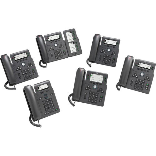 Cisco 6861 IP Phone - Corded - Corded/Cordless - Wi-Fi, Bluetooth - Wall Mountable - Gray - VoIP - IEEE 802.11a/b/g/n - 1 x Network (RJ-45) - PoE Ports