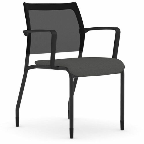 9 to 5 Seating Luna Guest Chair - Dove Seat Color - Fabric Seat Material - Black Back Color - Black Frame Color - 1 Each