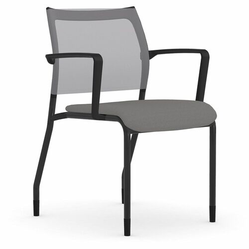 9 to 5 Seating Luna Guest Chair - Cloud Seat Color - Fabric Seat Material - Dove Gray Back Color - Black Frame Color - 1 Each