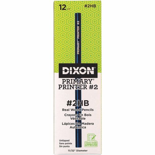 Dixon No. 2 Primary Printer Pencil - Multi Lead - #2 - Blue Barrel - 12 / Pack