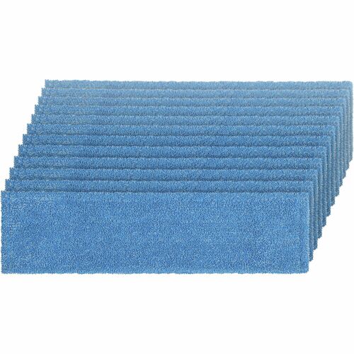 Rubbermaid Commercial, Dust Mop Refill, 19.5" W x 5.5" D x 0.4" H, Microfiber, Blue, Bacteria-Resistant, for Adaptable Flat Mop Frame, 12/CT
