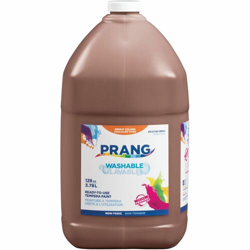 Prang Washable Tempera Paint, 1 gal, Brown, Nontoxic, Ready-To-Use