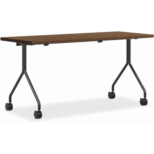 HON Nesting Table, Breakroom, Between, 4-Seat, 72" W x 24" D, Pinnacle Laminate, Flip-Top Mobile