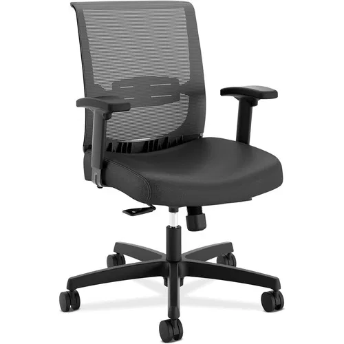 HON Task Chair, Convergence, Mesh Back, Seat Slider, Adjustable Arms, Lumbar Support, Synchro-Tilt, 275 lb Capacity