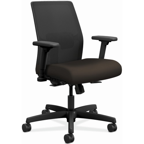 HON Ignition 2.0 Task Chair, Office, Mesh Back, Espresso Seat, Adjustable Arms, Adjustable Lumbar, 17" to 21" Height, 300 lb Capacity, Casters