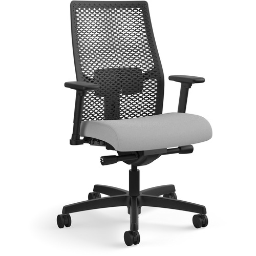 HON Ignition ReActiv Chair, Mid-Back Mesh, Adjustable Lumbar, Height/Width Adjustable Arms, Synchro-Tilt, 300 lb Capacity