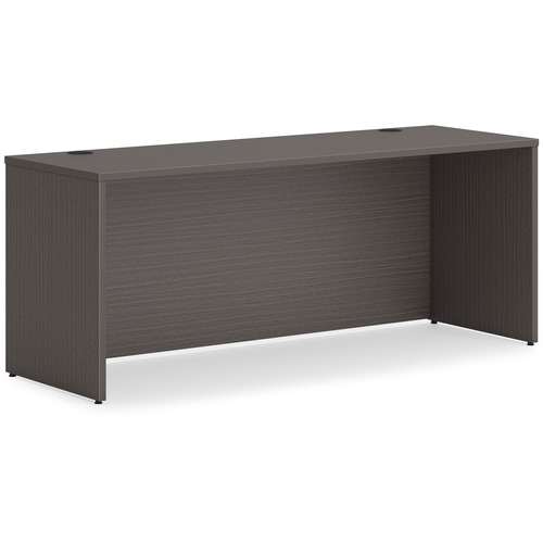 HON Credenza Shell, Workstation, Mod, 72" W x 24" D x 29" H, Slate Teak Laminate, Grommet