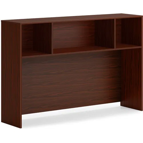 HON Hutch, Mod, 60" W x 14" D x 39.8" H, Traditional Mahogany Laminate, for Desks and Credenzas