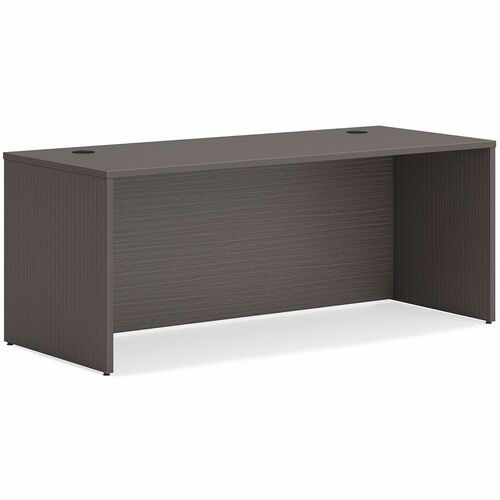 HON Mod Desk Shell, Workstation/Credenza, 72" x 30" x 29", Slate Teak Laminate, Nonhanded, Grommet