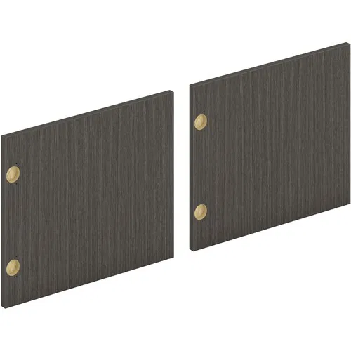 HON, Door, Mod, 72" W, Slate Teak Laminate, Scratch-Resistant, for Desk Hutch or Wall-Mount Storage, 2/Set