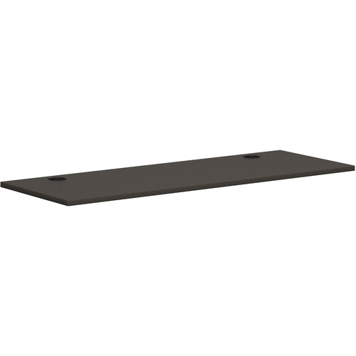 HON Work Surface, Mod Series, Rectangular, 66" x 24", Slate Teak Laminate
