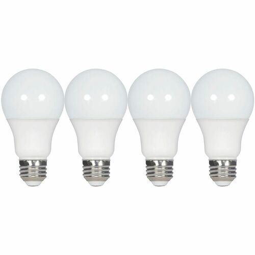 Satco LED Light Bulb - 9.50 W - 60 W Incandescent Equivalent Wattage - 120 V AC - 800 lm - A-Shaped - A19 Size - Frosted - Warm White Light Color - E26 Base - 15000 Hour - 2700°K Color Temperature - 80 CRI - 220° Beam Angle - Vibration Resistant -