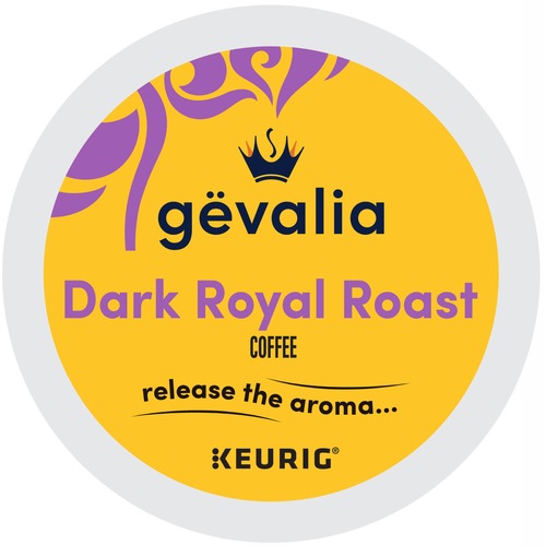 Gevalia K-Cup Dark Royal Roast Coffee - Compatible with Keurig Brewer - Dark - K-Cup - Arabica - 24 / Box