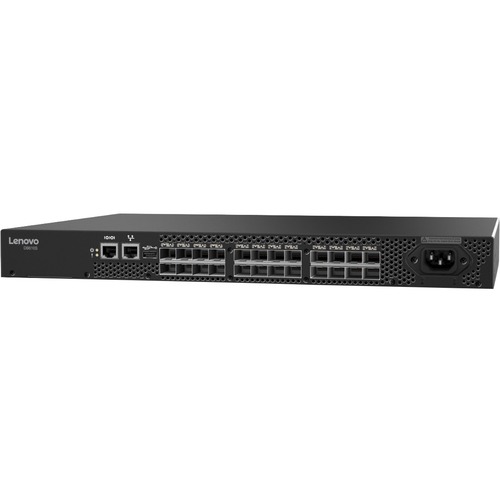 Lenovo ThinkSystem DB610S Gen 6 FC SAN Switch - 24 Ports - 32 Gbit/s - 8 Fiber Channel Ports - 8 x Total Expansion Slots - 8 x SFP+ Slots - Manageable - Rack-mountable - 1U