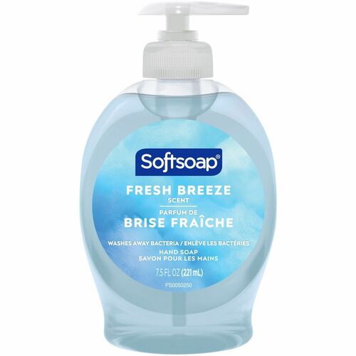 Softsoap Fresh Breeze Hand Soap - Fresh Breeze Scent - 7.50 fl oz - Pump Bottle Dispenser - Dirt Remover, Bacteria Remover, Kill Germs - Hand, Skin - Moisturizing - Antibacterial - Blue - Rich Lather, Recyclable, Paraben-free, Phthalate-free, pH Balanced,