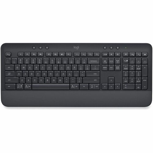 Logitech K650 Keyboard, Signature, Wireless Bluetooth/RF (Logi Bolt Receiver), Soft-Touch Palm Rest, Full-Size, Graphite, Windows/Mac/ChromeOS