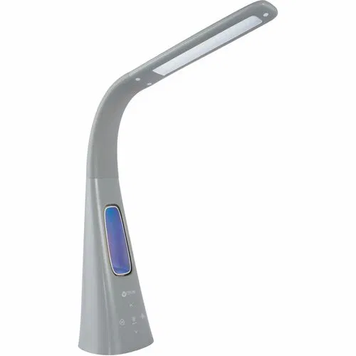 OttLite Cool Breeze Desk Lamp, Natural Daylight LED, Built-In Fan, Flexible Neck, Touch Control, 3 Color Modes, 5 Brightness Levels, 350 lm, Gray