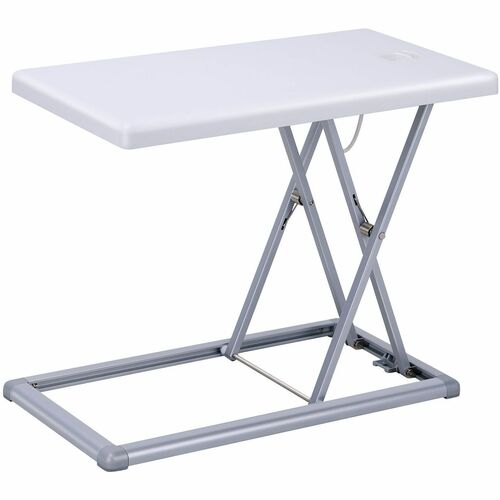 Rocelco PDR Portable Desk Riser - 11 lb Load Capacity - Desktop - White - For Notebook, Mouse, Presentation, Hotel, Dorm Room, Boardroom, Travel - Portable, Compact, Foldable, Lightweight, Sit-stand, Adjustable